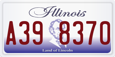 IL license plate A398370