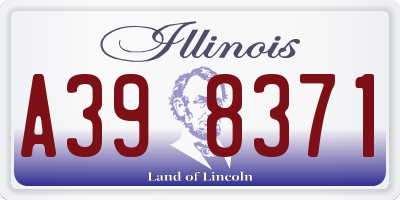 IL license plate A398371