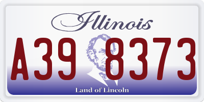 IL license plate A398373