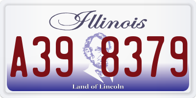 IL license plate A398379