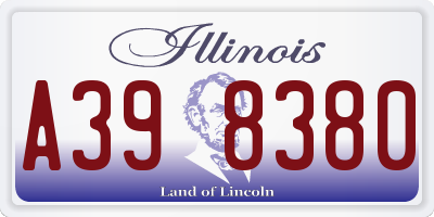 IL license plate A398380