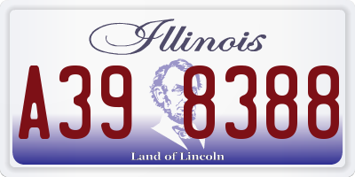 IL license plate A398388