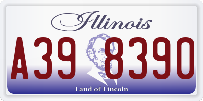 IL license plate A398390