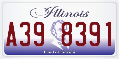 IL license plate A398391