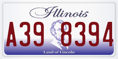 IL license plate A398394
