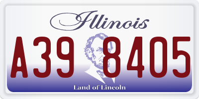 IL license plate A398405