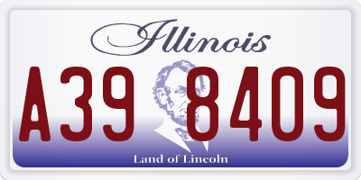IL license plate A398409
