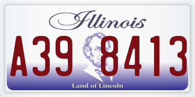 IL license plate A398413