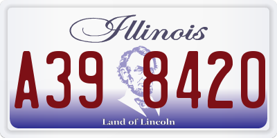 IL license plate A398420