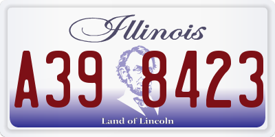 IL license plate A398423
