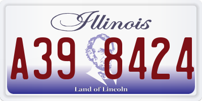 IL license plate A398424