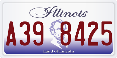 IL license plate A398425