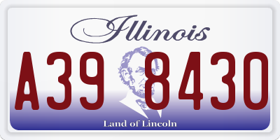 IL license plate A398430