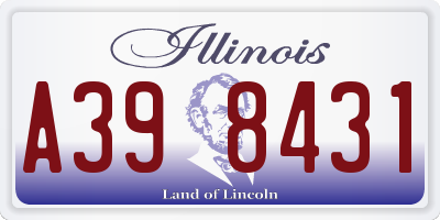 IL license plate A398431