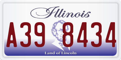 IL license plate A398434