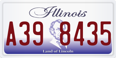 IL license plate A398435