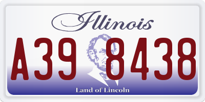 IL license plate A398438