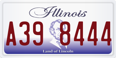 IL license plate A398444