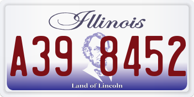 IL license plate A398452