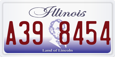 IL license plate A398454