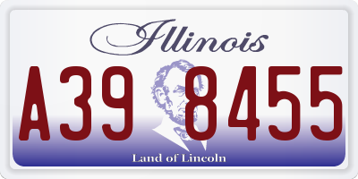 IL license plate A398455