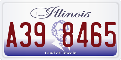IL license plate A398465
