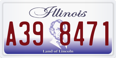 IL license plate A398471