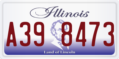 IL license plate A398473