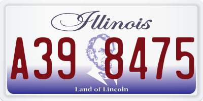 IL license plate A398475