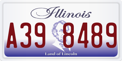 IL license plate A398489