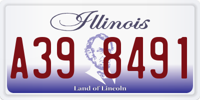 IL license plate A398491
