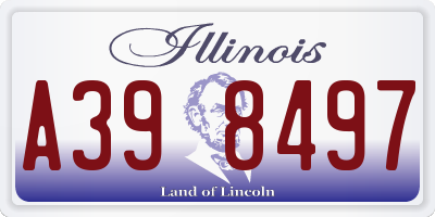 IL license plate A398497