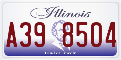 IL license plate A398504
