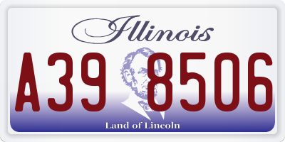 IL license plate A398506