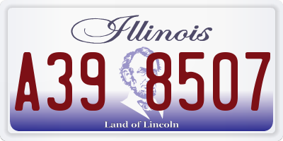 IL license plate A398507