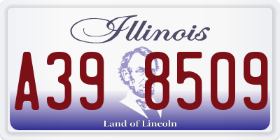 IL license plate A398509