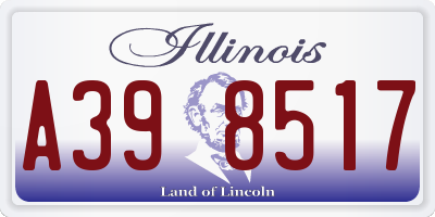 IL license plate A398517