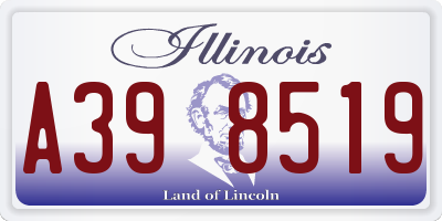 IL license plate A398519
