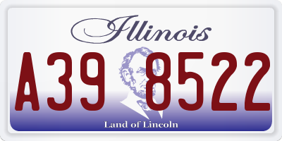 IL license plate A398522