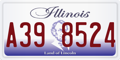 IL license plate A398524