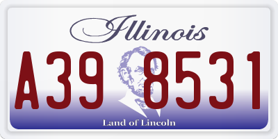 IL license plate A398531