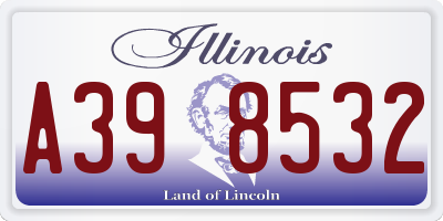 IL license plate A398532