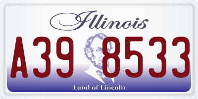 IL license plate A398533