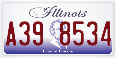 IL license plate A398534