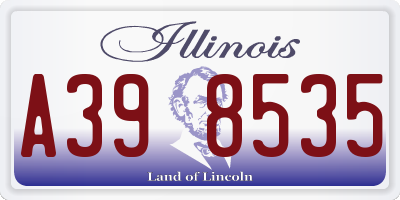 IL license plate A398535