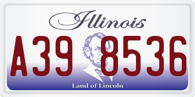 IL license plate A398536