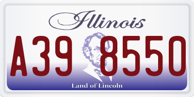 IL license plate A398550