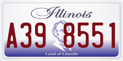 IL license plate A398551