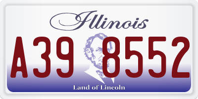 IL license plate A398552