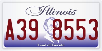 IL license plate A398553